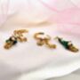 Christmas Detachable Bead Charm Hoop Earrings 16 K Gold, thumbnail 4 of 5