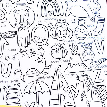 Alphabet Giant Colouring Activity Poster, 6 of 9