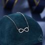 Sterling Silver Tiny Infinity Symbol Pendant Necklace, thumbnail 1 of 11