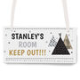Personalised Wigwam Kids Bedroom Sign, thumbnail 2 of 4