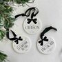 Personalised First Christmas Married Ceramic Bauble, thumbnail 9 of 10
