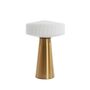 Pleat White Glass And Brass Table Lamp, thumbnail 8 of 12