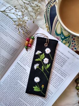 Bookmark With Hand Embroidery Daisy, 5 of 11