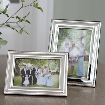 Silver Plated Picture Frame With Bead Edge, 4 of 5