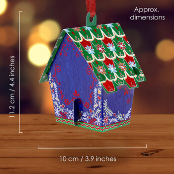 Pop Up 3D Christmas Cuckoo Clock Greeting Card Bauble Decoration, 7 of 7
