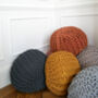 Super Chunky Knitted Footstool Or Pouffe, thumbnail 5 of 6