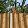 Rusty Metal Cat Smiling Cat Fence Topper Gift Idea, thumbnail 10 of 10