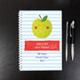 Personalised ‘Apple For The Teacher’ A5 Notebook – Thank You Gift Idea, thumbnail 3 of 5