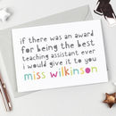 personalised best teacher card by studio 9 ltd | notonthehighstreet.com