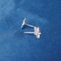 Silver Flower Studs, Minimalistic Stud Earrings, Small Studs, thumbnail 5 of 7