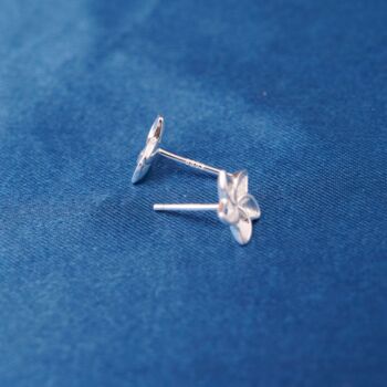 Silver Flower Studs, Minimalistic Stud Earrings, Small Studs, 5 of 7