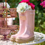 Personalised Large Pink Welly Boot Planter, thumbnail 1 of 9