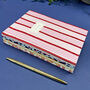 Red And Pink Stripe Notebook, thumbnail 5 of 7