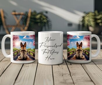 Personalised German Shepherd Bridge Dog Keepsake Gift Mug, 2 of 2