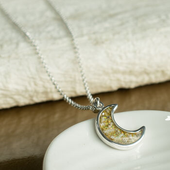 Memorial Ashes Crescent Moon Necklace, 2 of 6