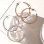 Slim Silver Or Gold Large Lynsey Hoops, thumbnail 1 of 9