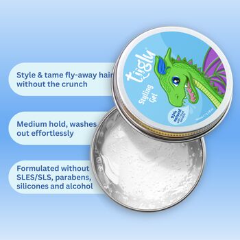 Kids Highly Natural Dragon's Roar Shampoo And Styling Gel Gift Set, 7 of 8