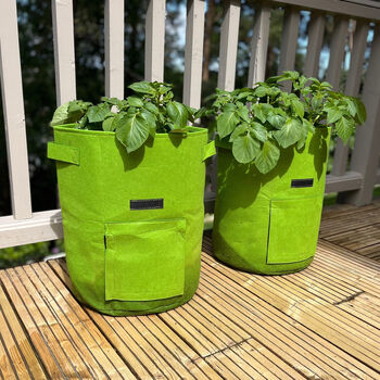 Pair Of Reusable Potato And Vegetable Patio Grow Bags, 7 of 12