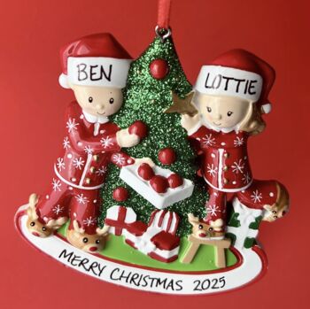 Personalised Couple Christmas Decoration, 2 of 4
