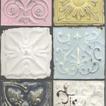 Tin Tiles In Colour Wallpaper, 3 of 3