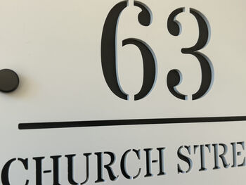 Personalised House Acrylic Number Sign Church, 2 of 5