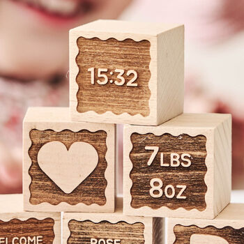New Baby Gift Keepsake Building Block, 2 of 10