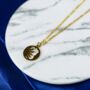 Gold Plated Sun Moon Small Round Disc Pendant Necklace, thumbnail 1 of 5