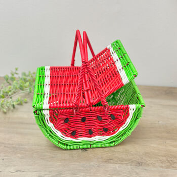 Watermelon Summer Picnic Basket, 3 of 8