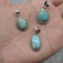 Turquoise Pendant: Sterling Silver, December Birthstone, thumbnail 5 of 7