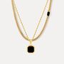 Silver Onyx Necklace Set For Men Chain And Pendant, thumbnail 7 of 11