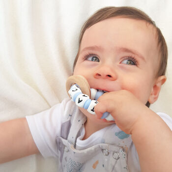 Personalised Baby Teething Rattle, 8 of 8