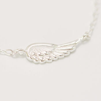 Sterling Silver Angel Wing Bracelet, 3 of 6