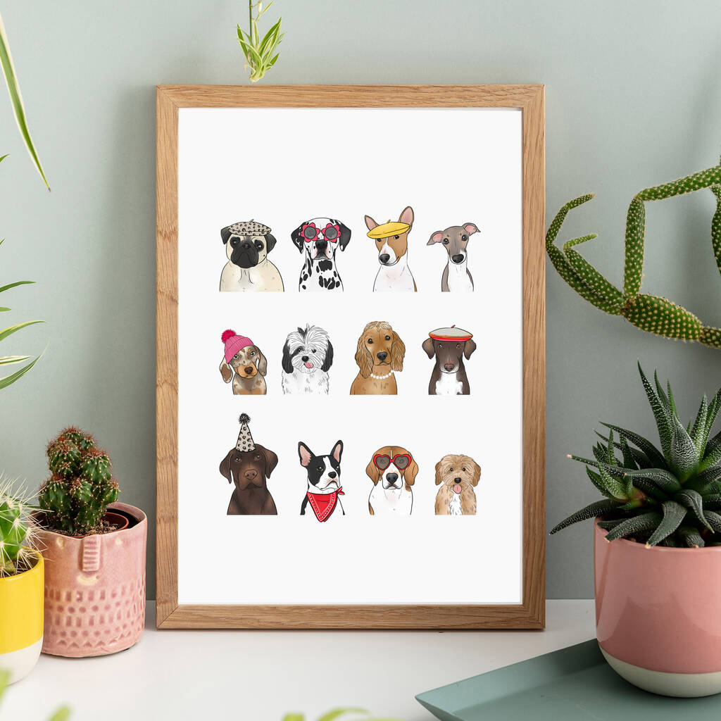 Pooch Passport Illustrated Dog Print By Otts & Co | notonthehighstreet.com