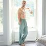 Men's ''Moss' Herringbone Brushed Cotton Pyjama Trousers, thumbnail 1 of 4