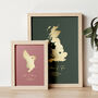 Personalised Gold Map Print, Engagement Gift, thumbnail 7 of 10