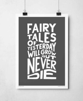 Fairy Tales Of Yesterday Lyric Print, 7 of 9