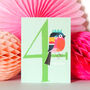 Mini Happy Birdie 4th Birthday Card, thumbnail 3 of 4