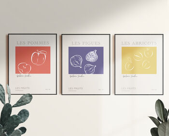 French Kitchen Art Print Fruits Set Of Three, 3 of 4