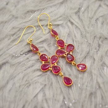 Red Ruby Earrings, July Birthstone Earrings, 6 of 10