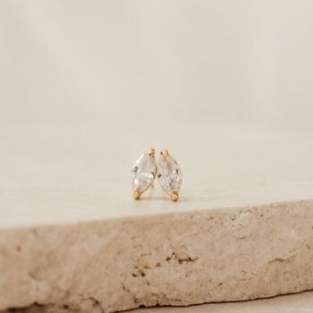 Marquise Diamonds On Solid 9ct Gold, 4 of 6
