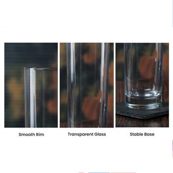 Personalised Engraved Tall Highball Glass 315ml, 4 of 7