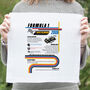 Personalised F1 Season Handkerchief Pair Birthday Gift For Formula One Fan, thumbnail 5 of 6