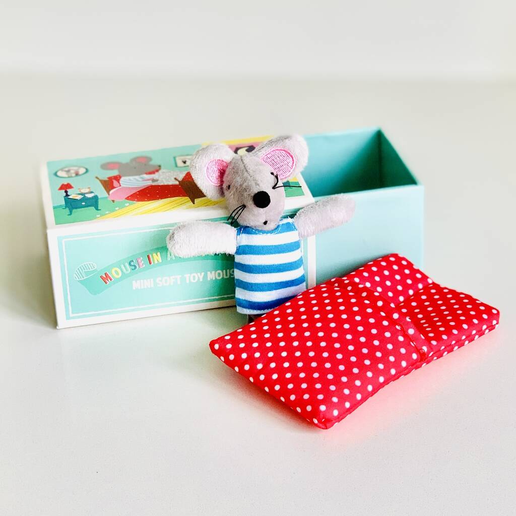 Plush Toy Mouse In His Matchbox House By Little Baby Company