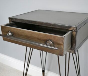 Industrial Metal Copper Side Table, 2 of 2