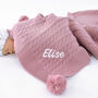 Personalised Elephant Comforter And Cable Blanket Pink, thumbnail 5 of 11