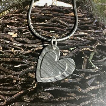 Hammered Two Heart Pendant, 4 of 5