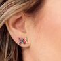 Colour Pop Butterfly Stud Earrings, thumbnail 3 of 9