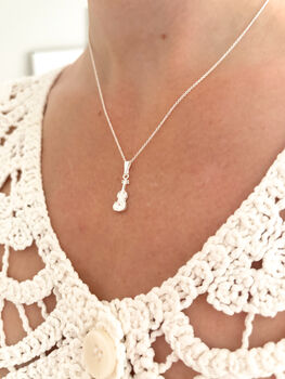 Sterling Silver Violin Pendant Necklace, 3 of 7