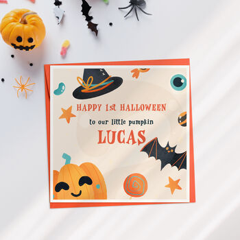 Personalised 1st Halloween Card, 2 of 2