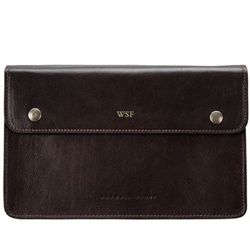 Personalised Men's Leather Pochette 'Santino Small', 3 of 12